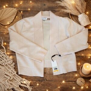 Calvin Klein Women’s Pale Pink Open Front Cardigan Sweater Size Small